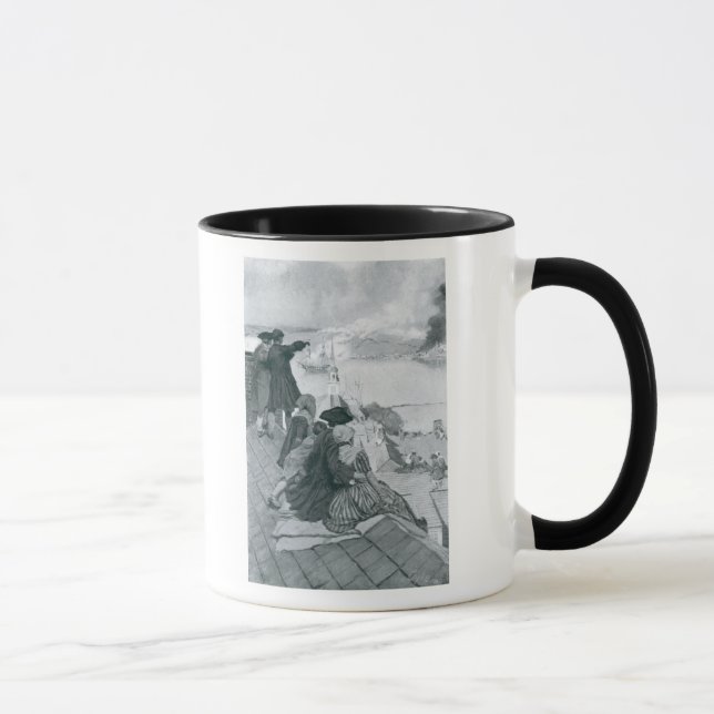 Tasse Observation du combat à l'illustration de colline (Droite)