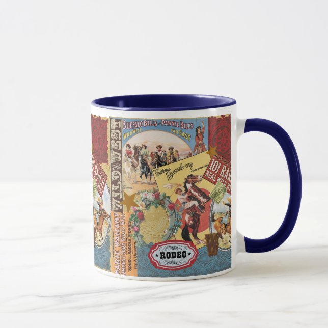 tasse occidentale vintage de collage (Droite)