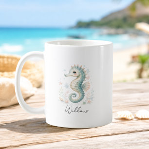 Tasse Ocean Seahorse Nom Personnalisé
