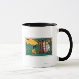 Tasse Oh mon chat noir de Tis Halloween effrayant des