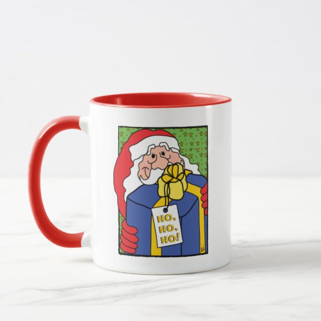 Tasse "OH, OH, OH !" SANTA CLAUS Classique Café Blanc Mu (Gauche)