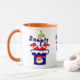 Tasse 🎅 Oh ! Sanp, Père Noël maladroit coincé dans un c