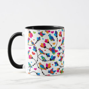 Tasse oiseau coloré mignon de perroquet