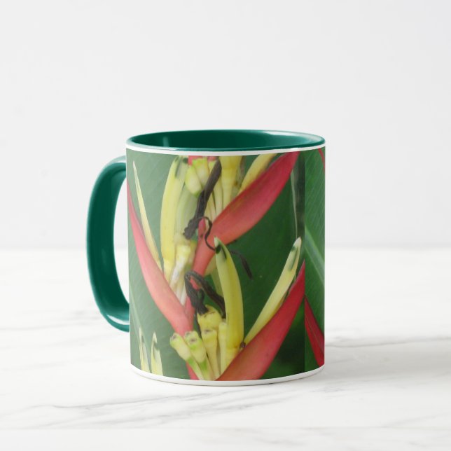 Tasse Oiseau de Heliconica du paradis rouge jaune (Devant gauche)