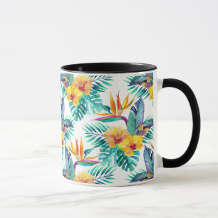 Tasse Oiseau du paradis et du motif d'orchidée