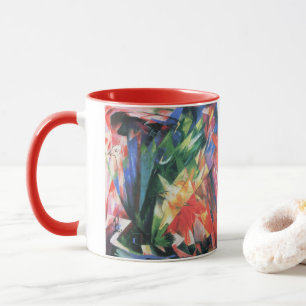 Tasse Oiseaux (Vogel) par Franz Marc, Art Cubisme Vintag