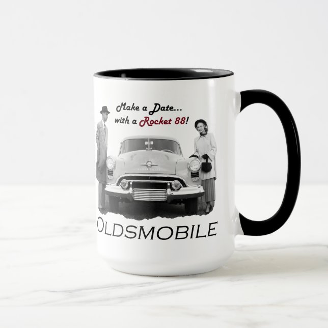 Tasse Oldsmobile "font une date… avec un Rocket 88 !" (Droite)
