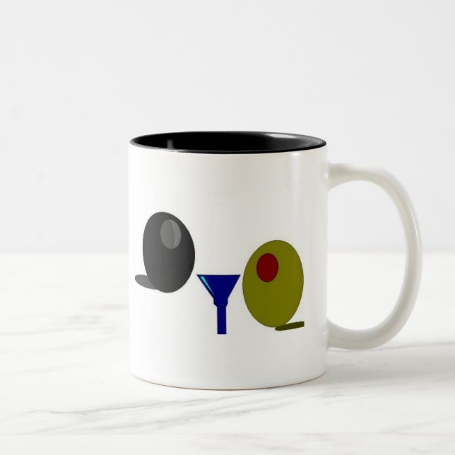Tasse olive.  "Olive vous ! " (Droit)
