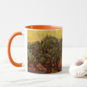 Tasse Oliveraie, ciel orange par Vincent van Gogh