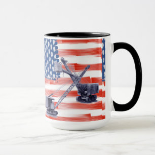 Tasse Opérateurs de drapeau rouge blanc et bleu américai