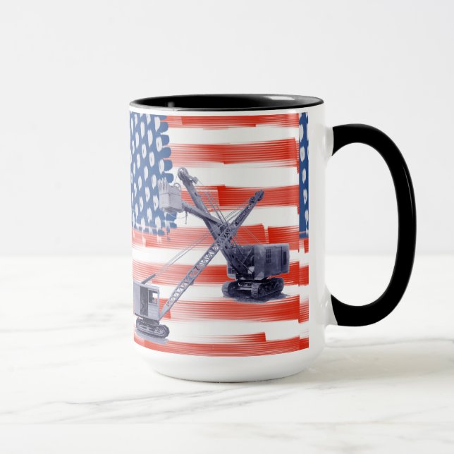 Tasse Opérateurs de drapeau rouge blanc et bleu américai (Droite)