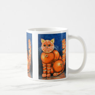 Tasse orange de chat