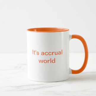Tasse orange de comptabilité