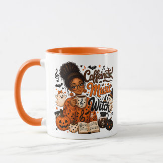 Tasse Orange Sorcière Caféinée Prof de Musique