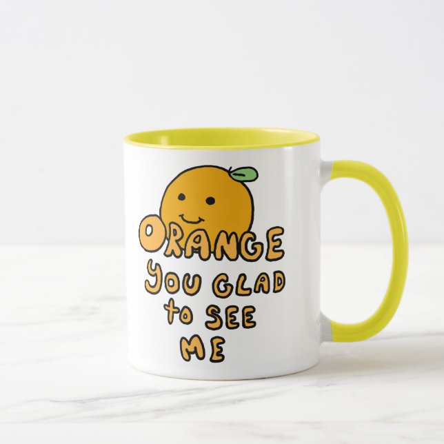 Tasse orange vous heureux de boire (Droite)