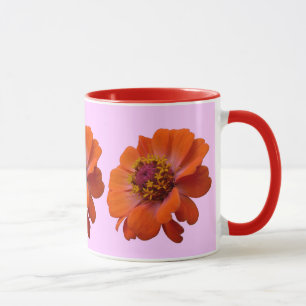 Tasse Orange Zinnia Fleur sauvage Nature Florale