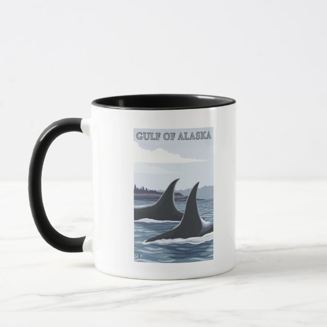 Tasse Orca Whales #1 - Golfe de l'Alaska (Gauche)