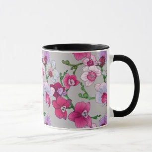 Tasse Orchidées roses en fleur
