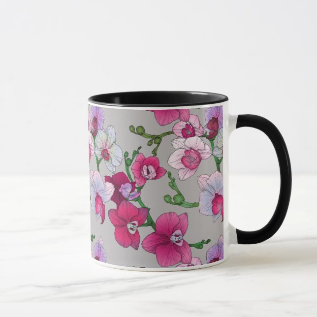 Tasse Orchidées roses en fleur (Droite)