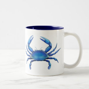 Tasse orientale de crabe bleu