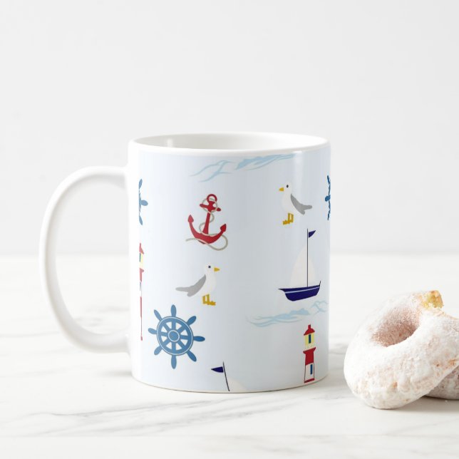 Tasse orientée nautique (Avec donut)