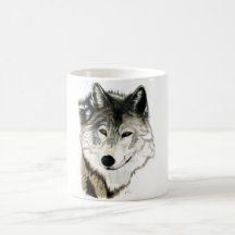 Tasse originale d'art de loup