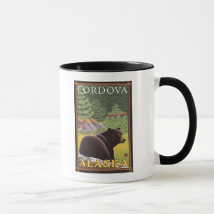 Tasse Ours noir dans la forêt - Cordova, Alaska