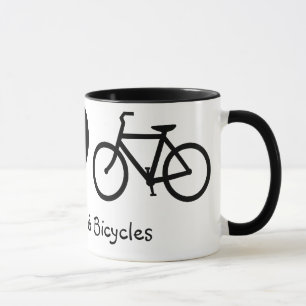 Tasse Paix, Amour & Vélos
