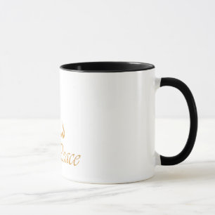 Tasse Paix d'or avec la calligraphie arabe "Salam "