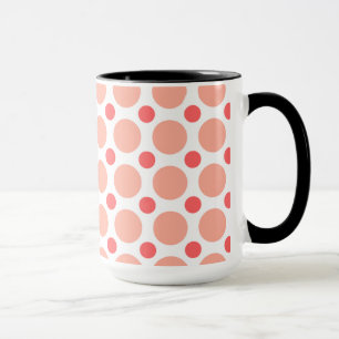 Tasse Panda mignon de bébé ; Pois rose et de corail