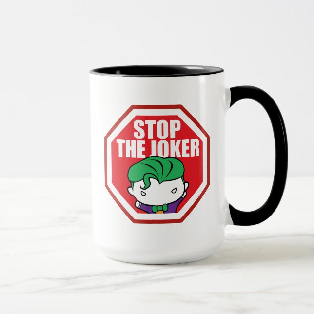 Tasse Panneau Chibi "Stop The Joker" (Droite)