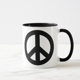 Tasse Panneau de Paix noir