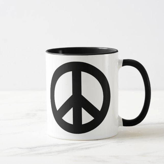 Tasse Panneau de Paix noir (Droite)