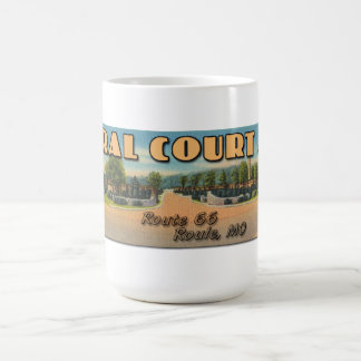 Tasse panoramique de motel de corail de cour