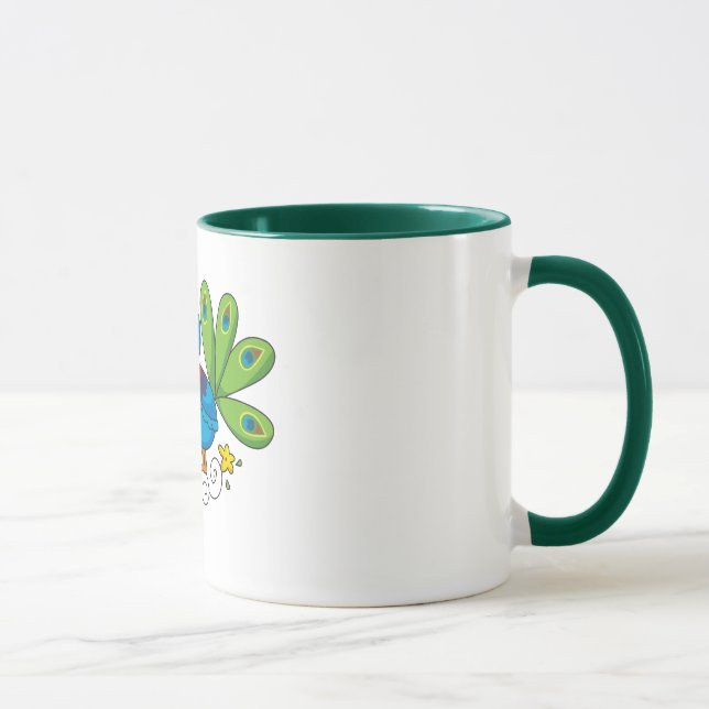 Tasse Paon de maman et de bébé (Droite)