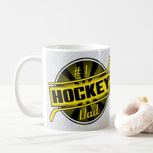 Tasse Papa numéro 1 du hockey (Avec donut)