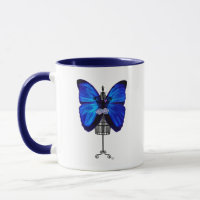 Papillon bleu mannequin