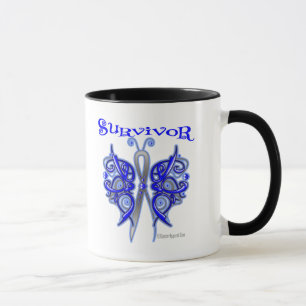 Tasse Papillon celtique de survivant - cancer du colon