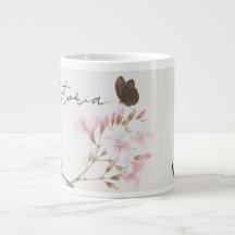 Tasse papillon floral à design Ju Lian personnalis