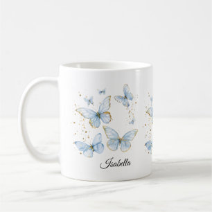 Tasse papillon PERSONNALISÉE, joli papillon rose