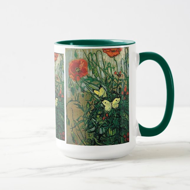 Tasse Papillons et papillons Van Gogh Art (Droite)
