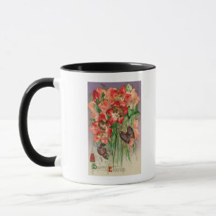 Tasse Pâques joyeuses avec des Fleurs de Tête Femmes