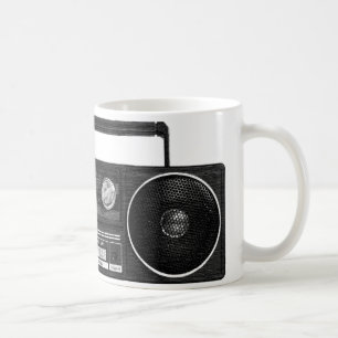 Tasse par radio vintage (noir)