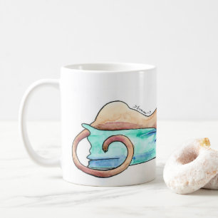 Tasse paresseuse d'illustration de lévrier de