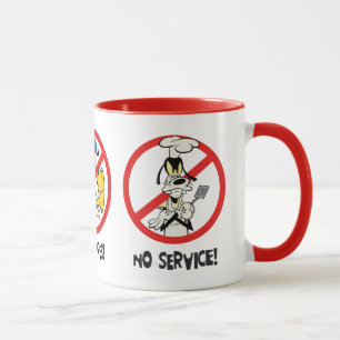 Tasse Pas de service   Pas de chemises ou de chaussures 