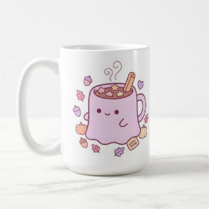 Tasse pastel Kawaii fantôme brasserie automne mign