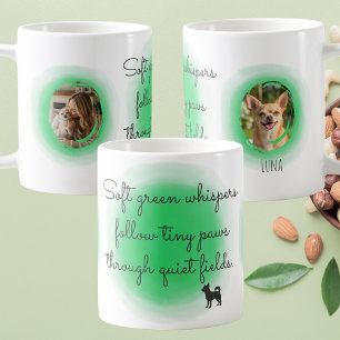 Tasse Pastel Vert Chihuahua avec Photos Personnali