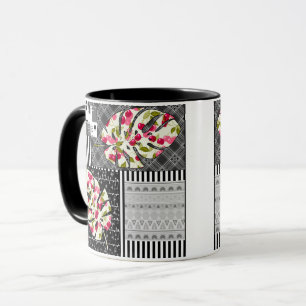 Tasse Patchwork abstrait de quilting quilt rétro v
