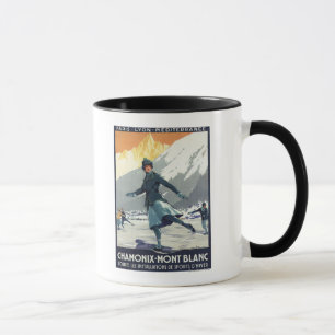 Tasse Patinage de glace - affiche olympique de promo de