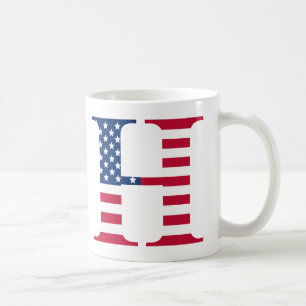 Tasse patriotique de la lettre H